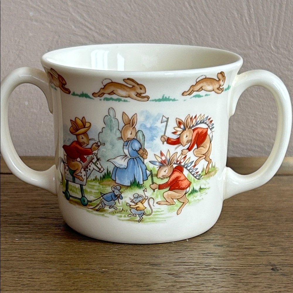 Royal Doulton 1936 Fine Bone China Children's Double-Handled “Bunnykins” Mug.